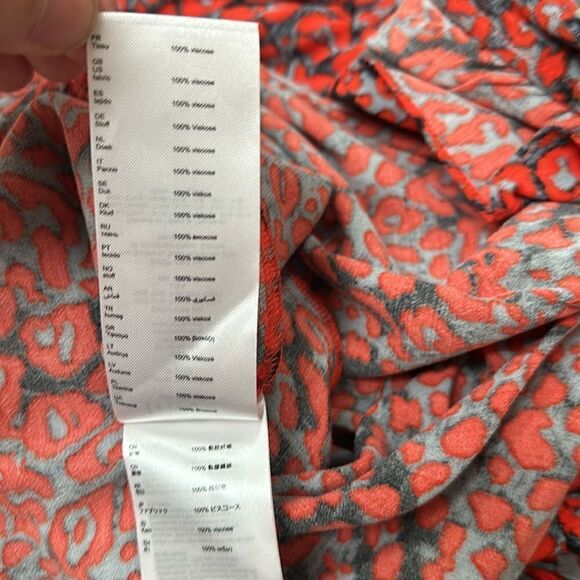 MAJE
Ruffle-trimmed leopard-print crepe mini wrap dress 2 equal to US size 6 - Picture 9 of 9